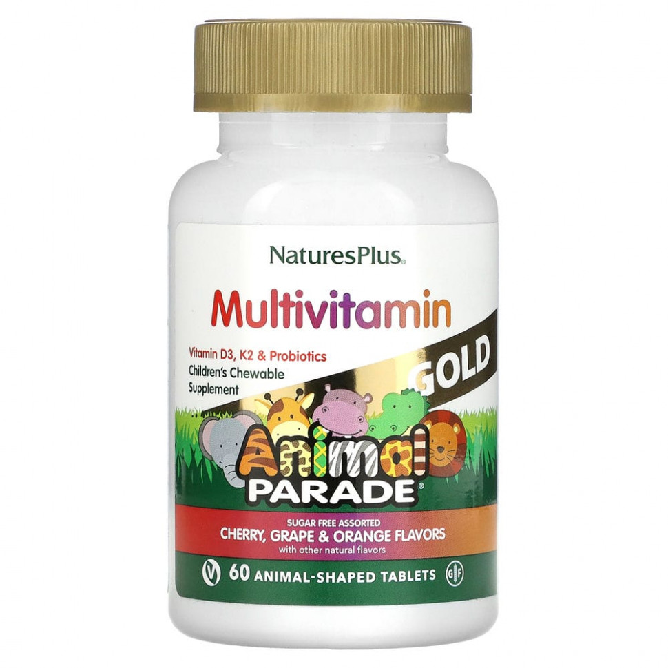   (Iherb) NaturesPlus, Source of Life, Animal Parade Gold,      ,  , 60        -     , -, 