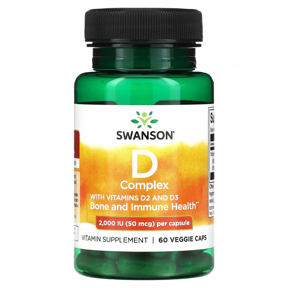   (Iherb) Swanson, D-   D2  D3, 2000  (50 ), 60      -     , -, 