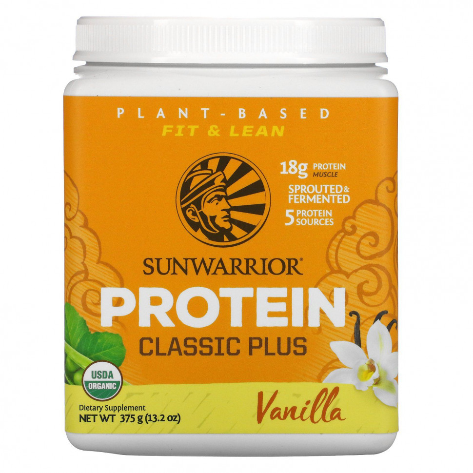 ���� ������ (Iherb) Sunwarrior, Protein Classic Plus, ������� �� ������������ ������, ��������� ����, 375 � (13,2 �����), ������ �� 4300 ���