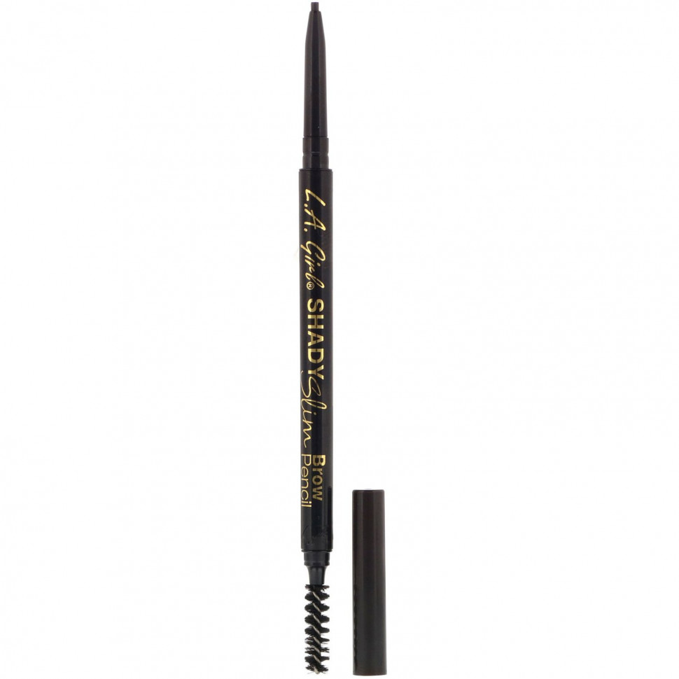   (Iherb) L.A. Girl,    Shady Slim Brow Pencil,  Blackest Brown, 0,08     -     , -, 