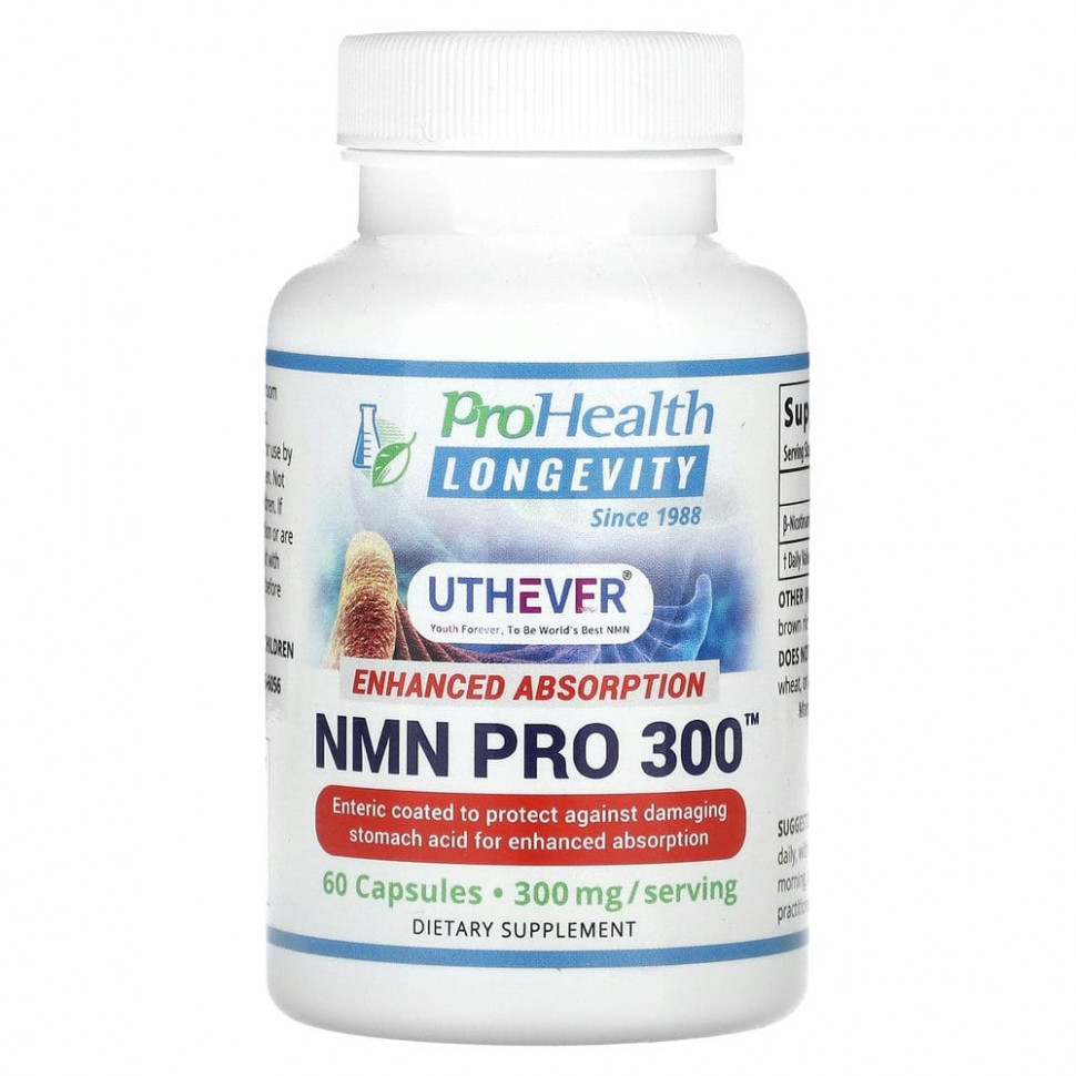 ���� ������ (Iherb) ProHealth Longevity, NMN Pro 300, ���������� ��������, 150 ��, 60 ������, ������ �� 6370 ���