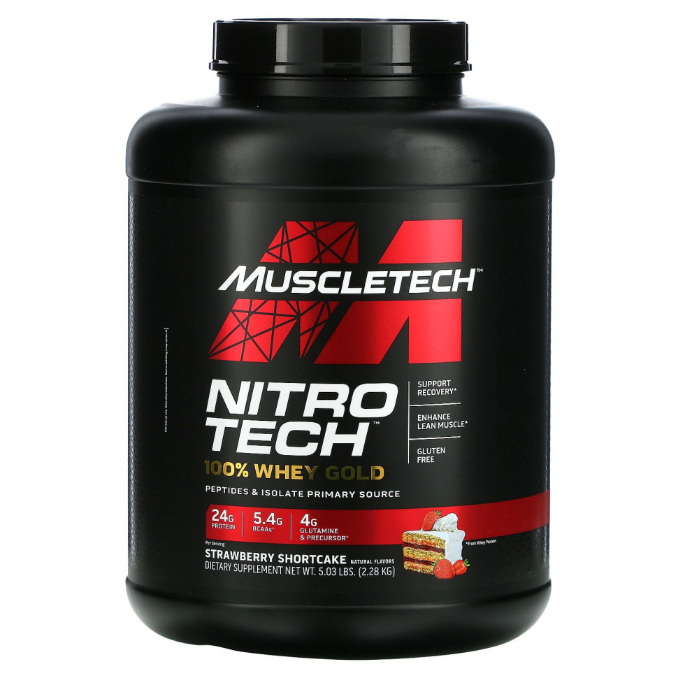   (Iherb) Muscletech, Nitro Tech, 100% Whey Gold,     , 2,28  (5,03 )    -     , -, 