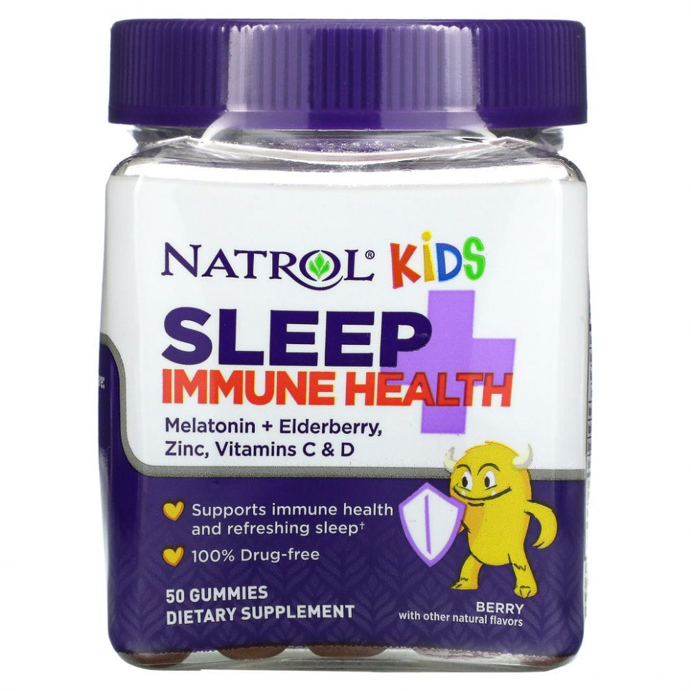   (Iherb) Natrol, Kids, Sleep + Immune Health, Berry, 50      -     , -, 