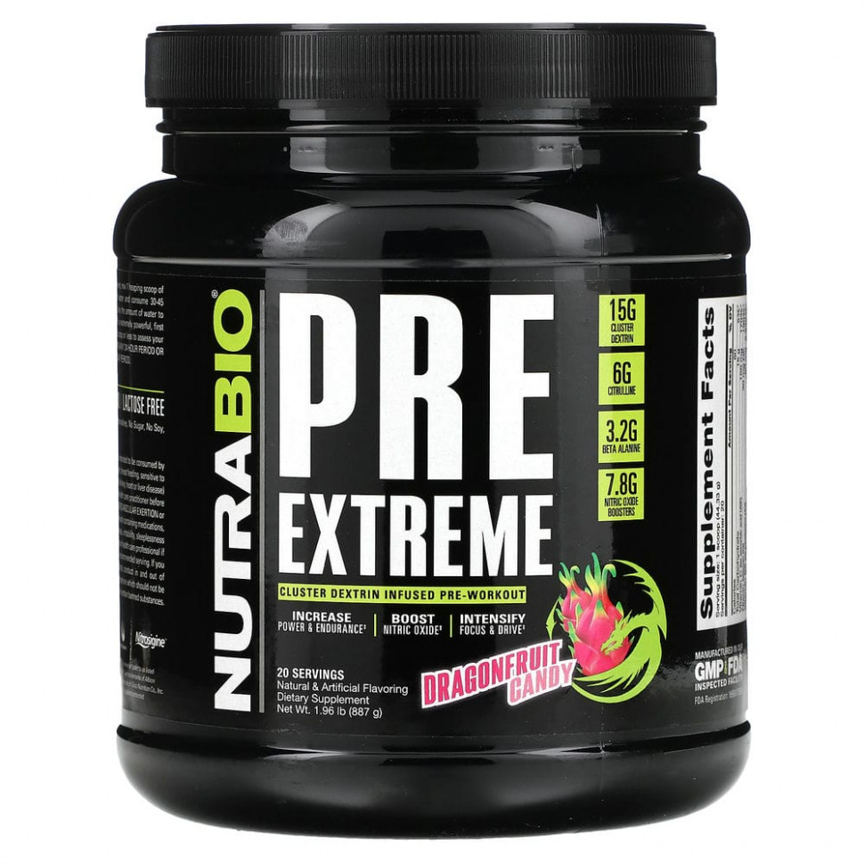   (Iherb) Nutrabio Labs, PRE Extreme,    , 887  (1,96 )    -     , -, 