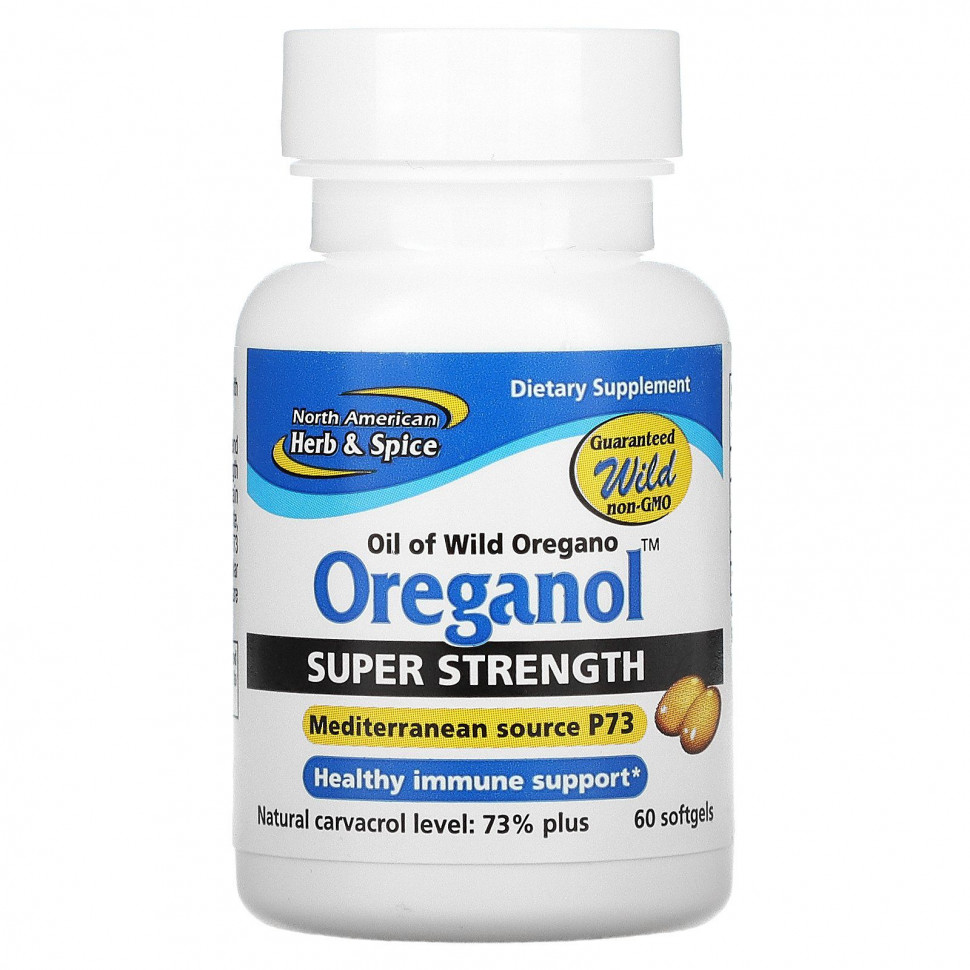   (Iherb) North American Herb & Spice, Oreganol, Super Strength, 60       -     , -, 