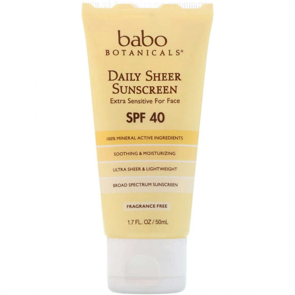   (Iherb) Babo Botanicals,       , SPF 40, 1.7+, 50  (1,7 . )    -     , -, 