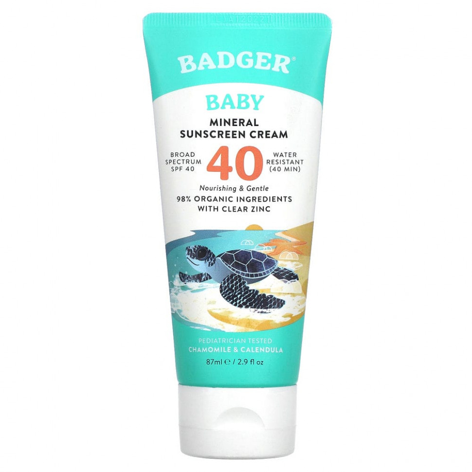 ���� ������ (Iherb) Badger Company, ����������� �������������� ���� ��� �����, SPF 40, ������� � ���������, 87 �� (2,9 ����. �����), ������ �� 2540 ���