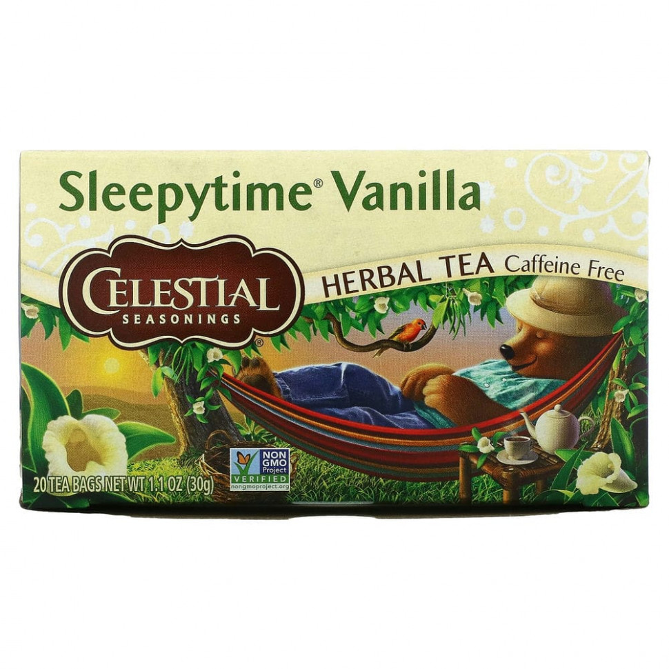 ���� ������ (Iherb) Celestial Seasonings, �������� ���, Sleepytime Vanilla, ��� �������, 20 ���������, 1,0 ����� (29 �), ������ �� 990 ���