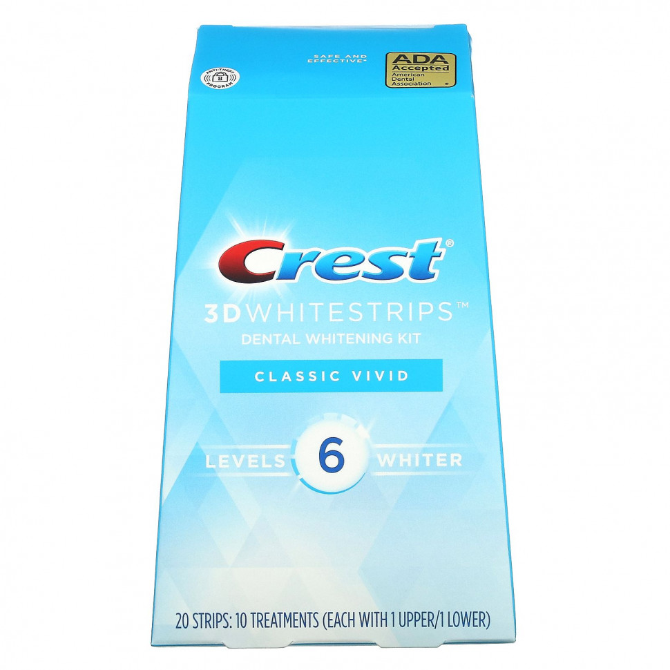 ���� ������ (Iherb) Crest, 3D Whitestrips, Classic Vivid, �������� ��� ����������� �����, 20 �������, ������ �� 9510 ���