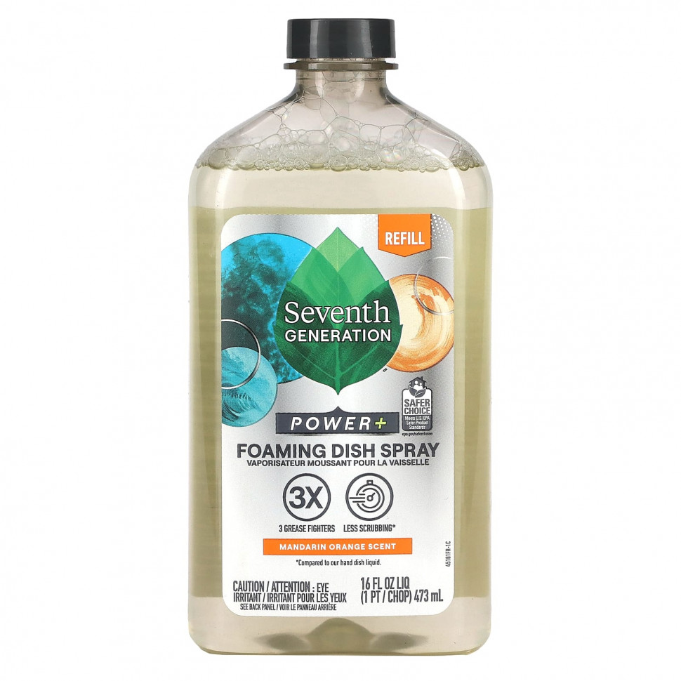   (Iherb) Seventh Generation, Power + Foaming Dish Spray, Refill, , 473  (16 . )    -     , -, 