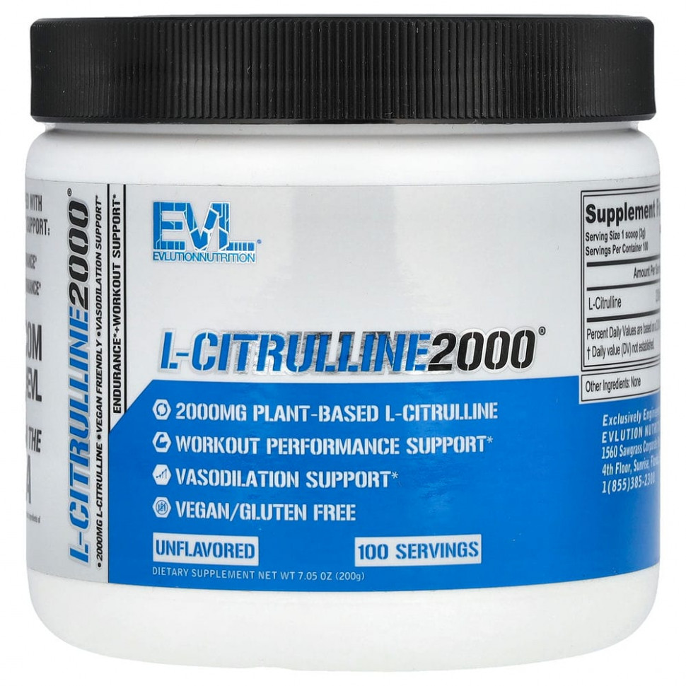   (Iherb) EVLution Nutrition, L-CITRULLINE2000, 200  (7,5 )    -     , -, 