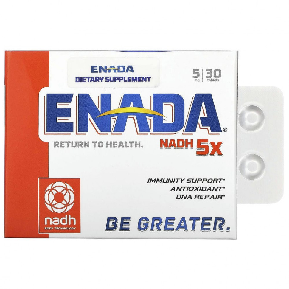 ���� ������ (Iherb) ENADA, NADH 5x, 5 ��, 30 ��������, ������ �� 4520 ���