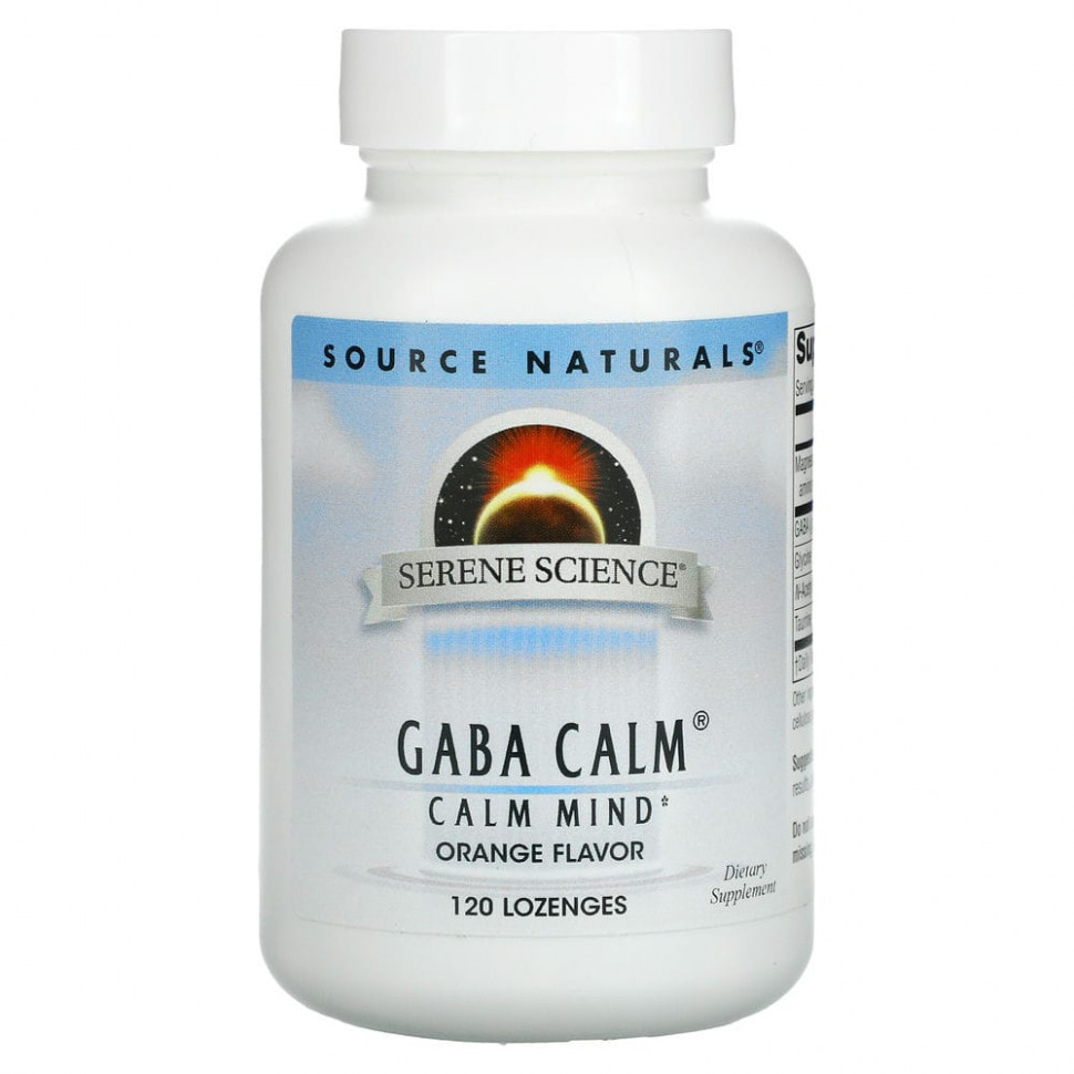 ���� ������ (Iherb) Source Naturals, GABA Calm, ����, ������������ ����, 120 �������� ��� ������������, ������ �� 3840 ���