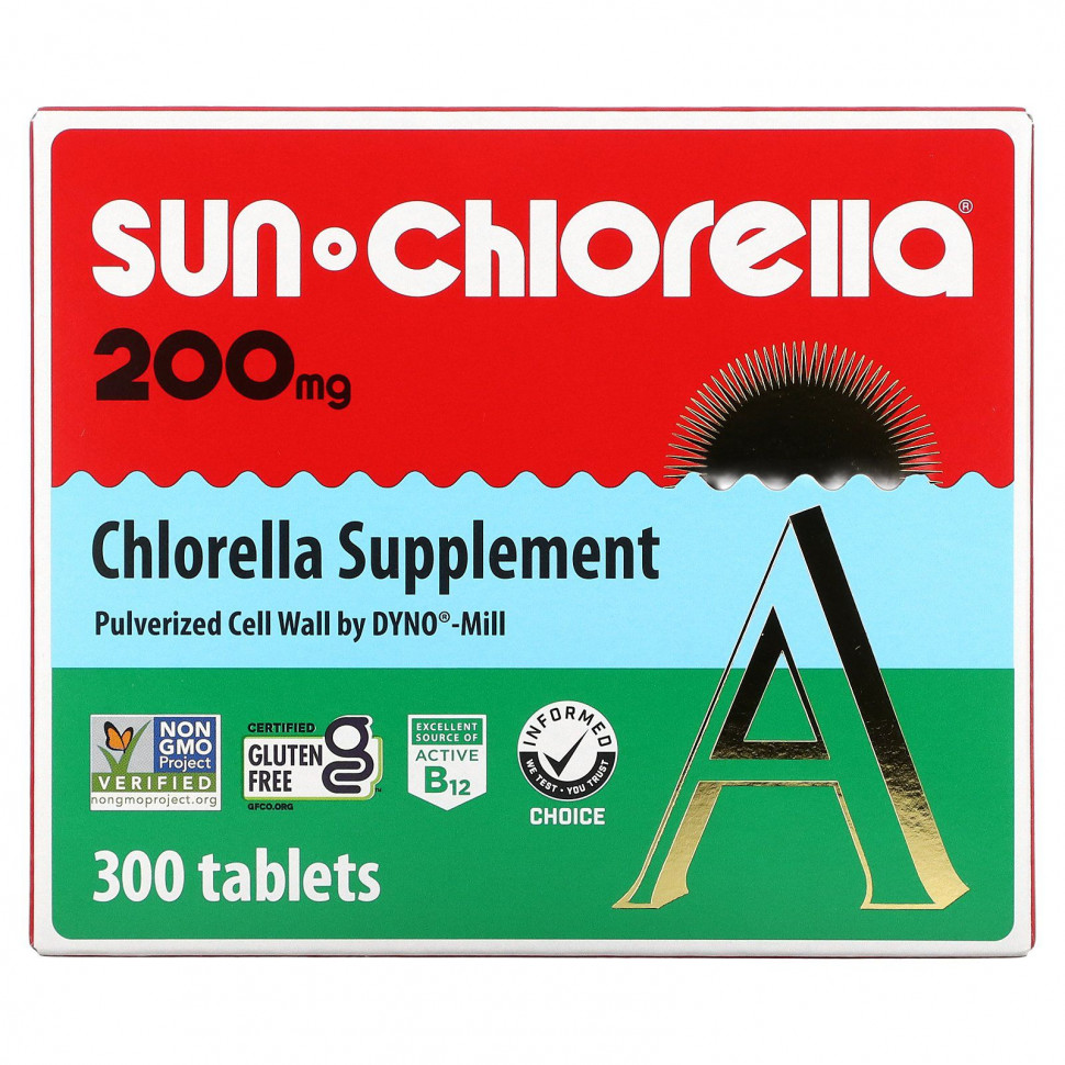 ���� ������ (Iherb) Sun Chlorella, ������� � ���������, 200 ��, 300 ��������, ������ �� 6110 ���