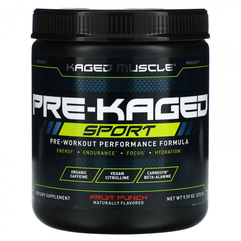 ���� ������ (Iherb) Kaged Muscle, PRE-KAGED, Sport, ����������������� �������, ��������� ����, 272 � (9,59 �����), ������ �� 4740 ���
