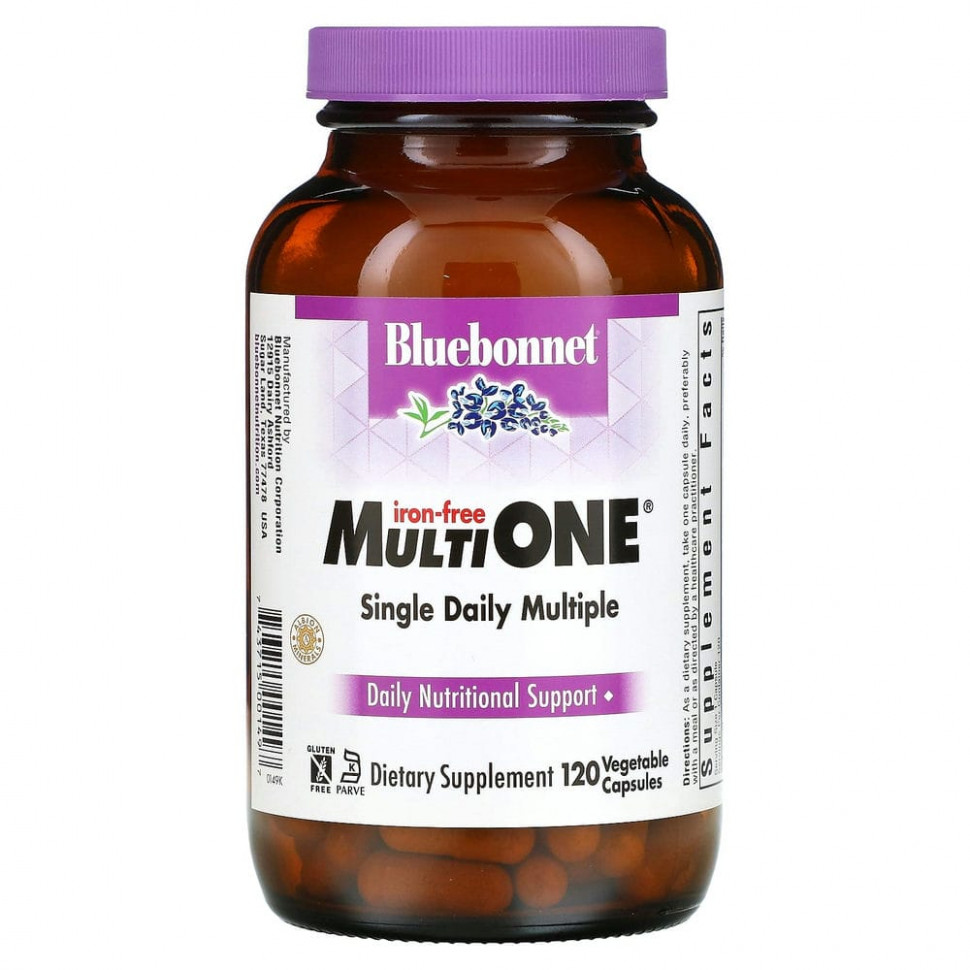   (Iherb) Bluebonnet Nutrition, Multi One, Single Daily Multiple,  , 120      -     , -, 