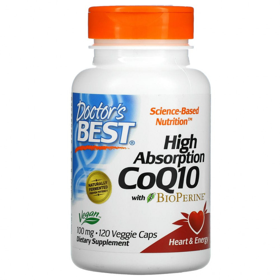 ���� ������ (Iherb) Doctor's Best, ������� Q10 � ������� �������� ����������, � BioPerine, 100 ��, 120 �������������� ������, ������ �� 4150 ���