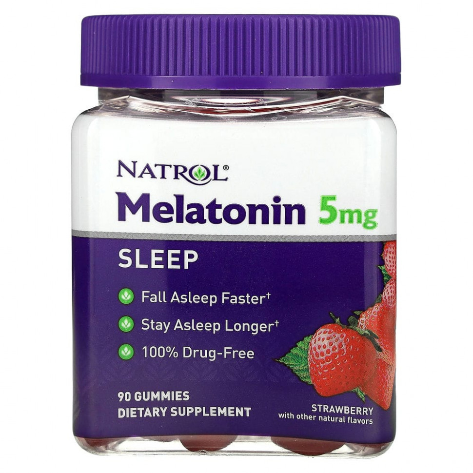 ���� ������ (Iherb) Natrol, ���������, ��� �������� ���, ���� ��������, 5 ��, 90 ����������� ������, ������ �� 2590 ���