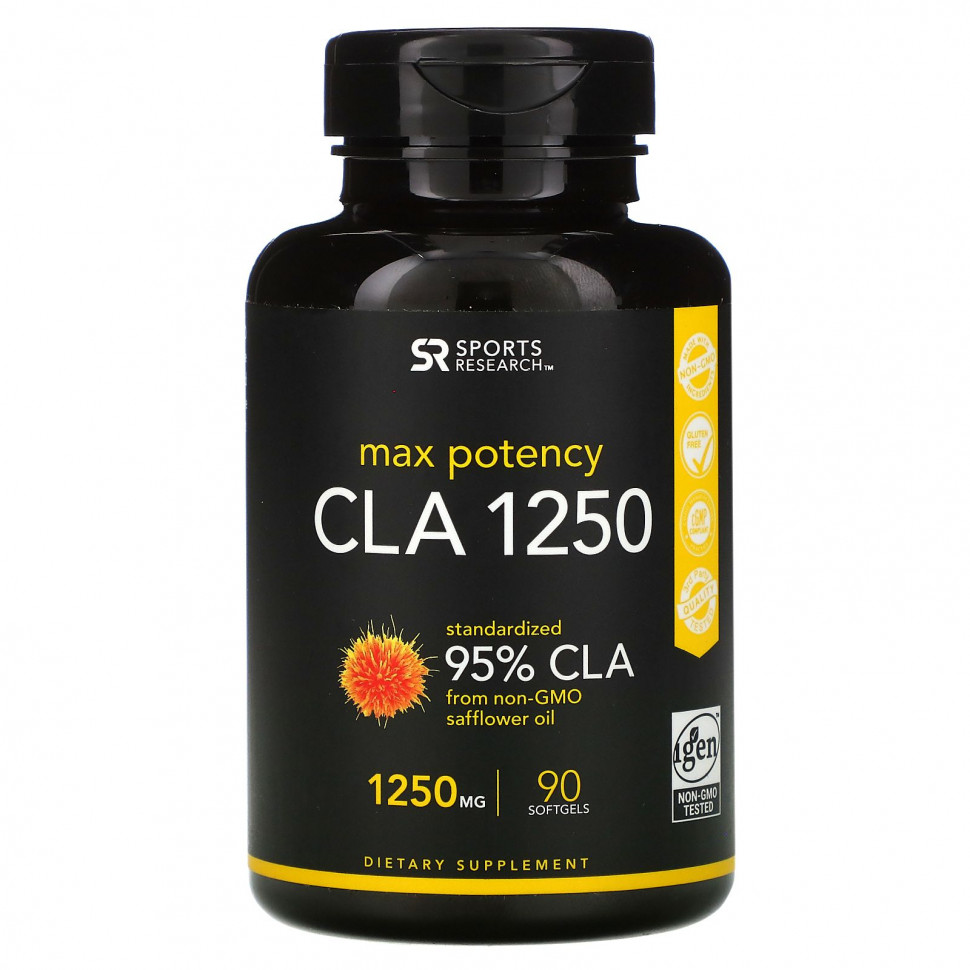 ���� ������ (Iherb) Sports Research, ��� 1250, ������������ �������������, 1250 ��, 90 ������, ������ �� 4630 ���
