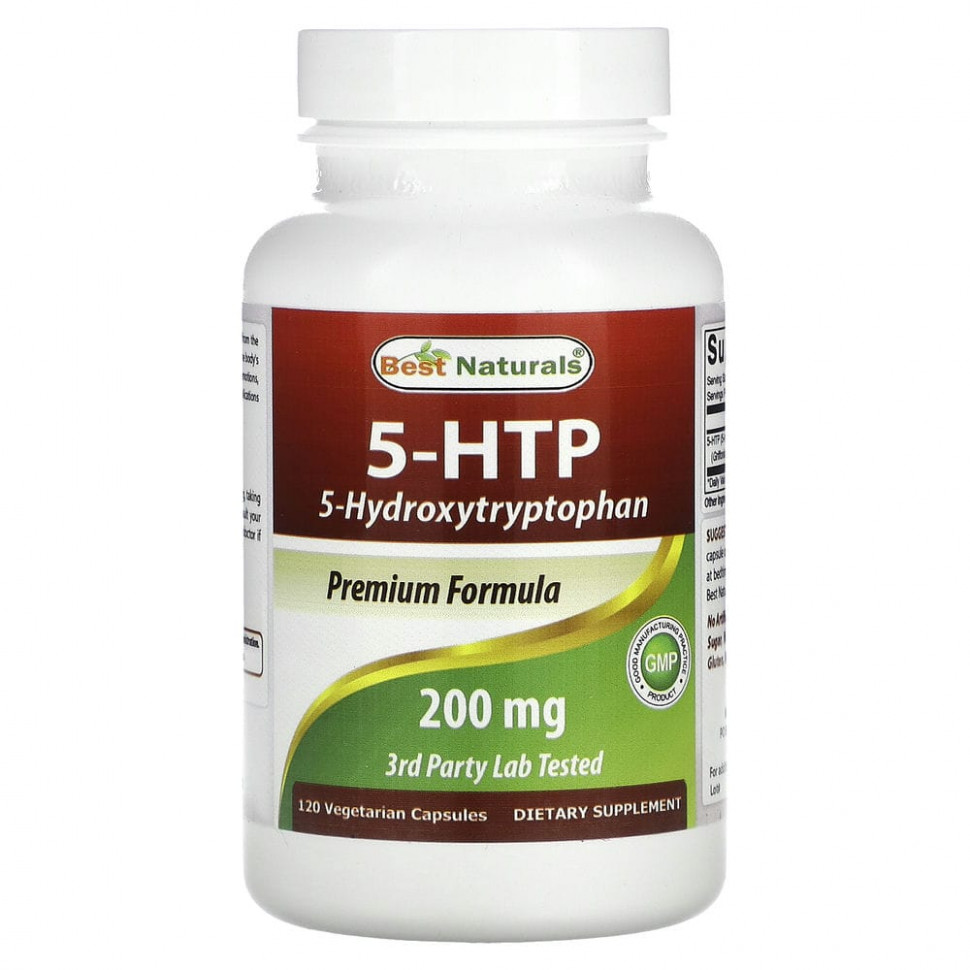 ���� ������ (Iherb) Best Naturals, 5-HTP (5-�����������������), 200 ��, 120 �������������� ������, ������ �� 3620 ���