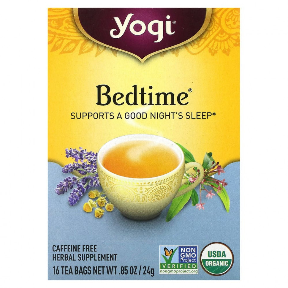 ���� ������ (Iherb) Yogi Tea, Bedtime, ��� �������, 16 ������ ���������, 24 � (85 �����), ������ �� 930 ���
