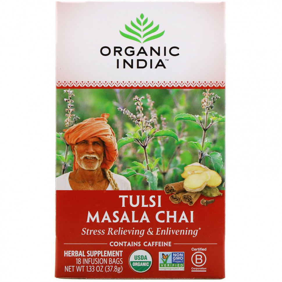 ���� ������ (Iherb) Organic India, ��� ������ � �����, 18 ���������, 37,8 � (1,33 �����), ������ �� 1210 ���