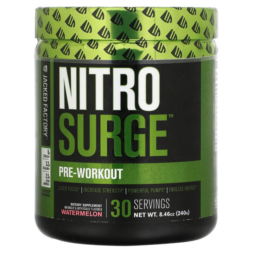 ���� ������ (Iherb) Jacked Factory, Nitro Surge, ����� �����������, �����, 240 � (8,46 �����), ������ �� 5030 ���