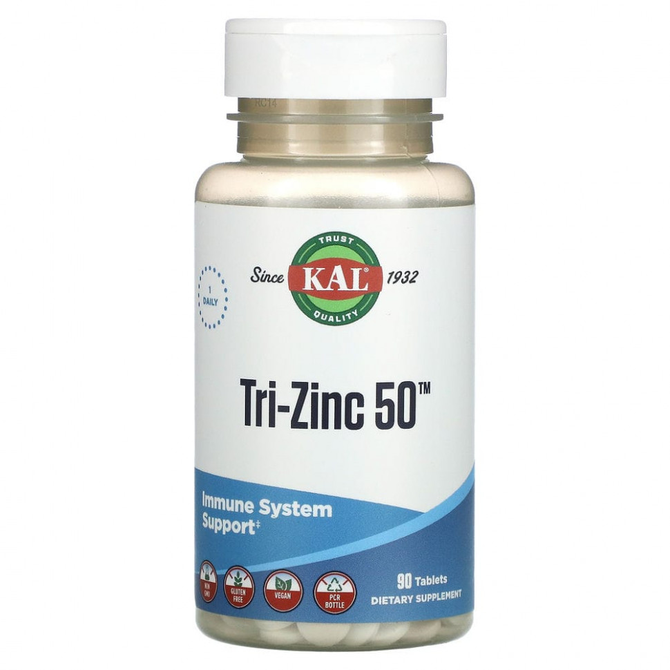 ���� ������ (Iherb) KAL, Tri-Zinc 50, 90 ��������, ������ �� 990 ���