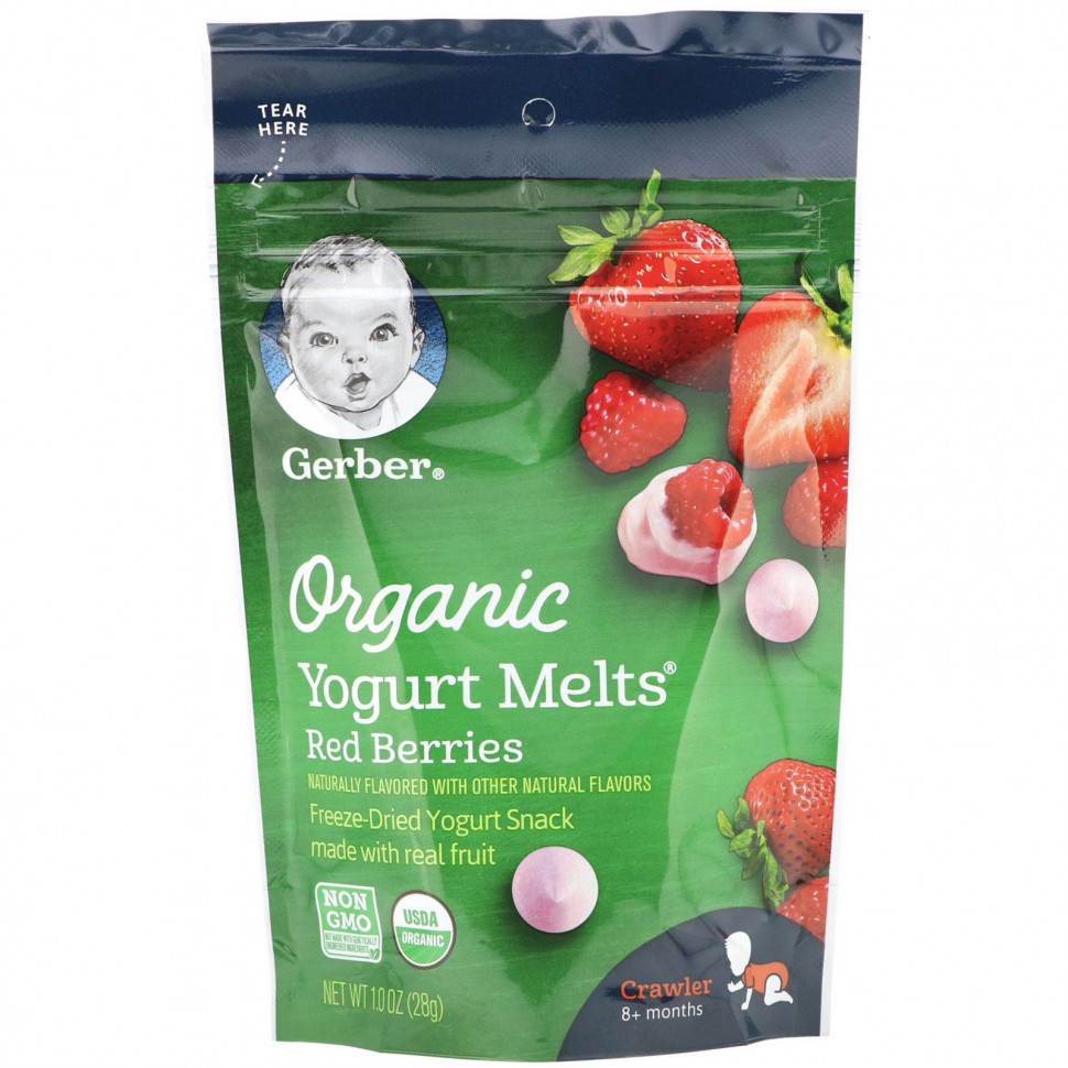   (Iherb) Gerber, Organic, Yogurt Melts,    8 ,   , 28  (1,0 )    -     , -, 