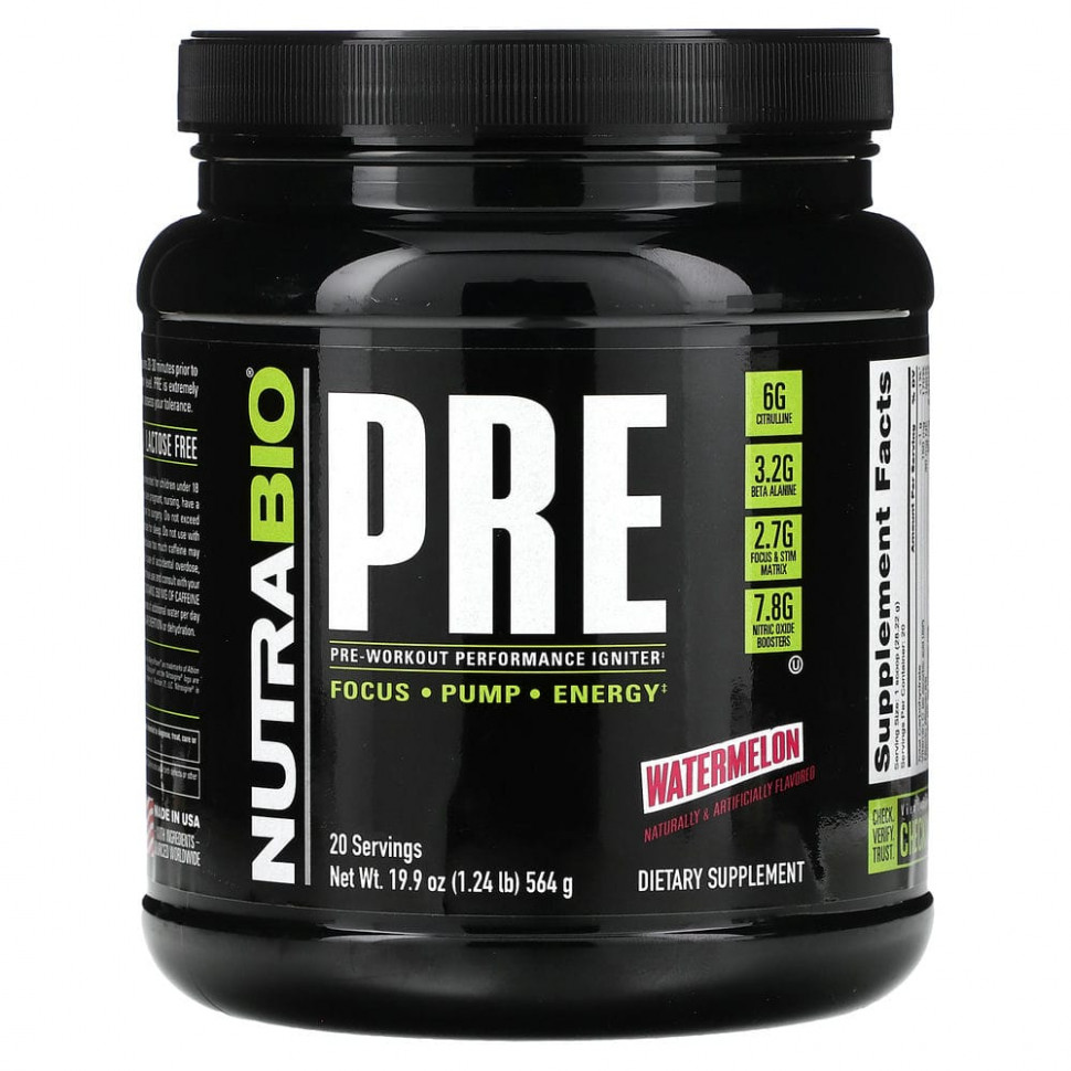   (Iherb) Nutrabio Labs, Pre-Workout Performance Igniter, , 564  (1,24 )    -     , -, 