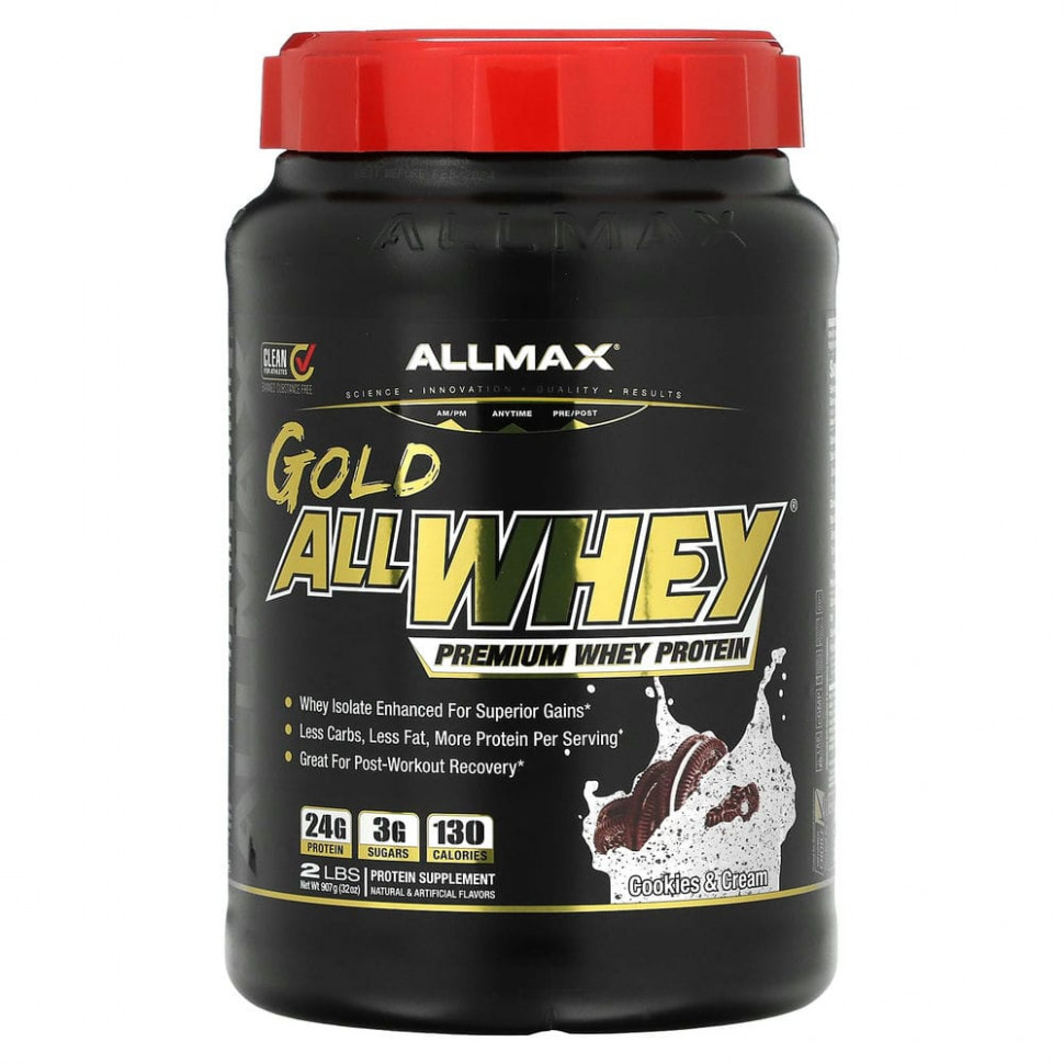   (Iherb) ALLMAX Nutrition, Gold AllWhey, 100%    ,   , 907  (32 )    -     , -, 