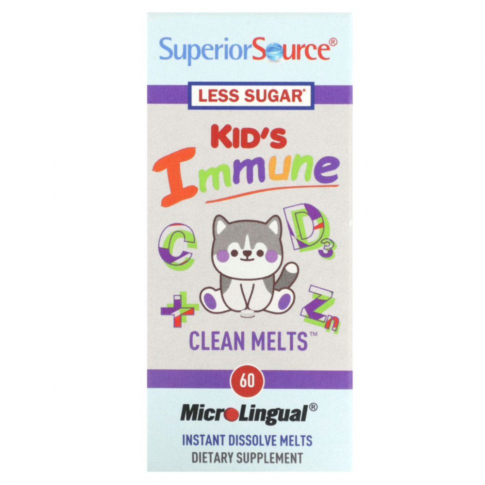   (Iherb) Superior Source, Kid's Immune, Clean Melts, 90 Instant Dissolve Melts    -     , -, 