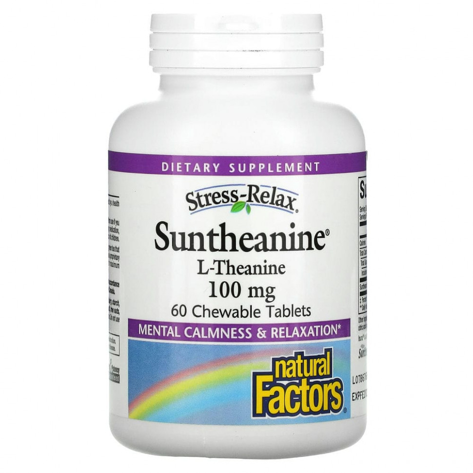   (Iherb) Natural Factors, Stress-Relax, Suntheanine, L-, 100 , 60      -     , -, 