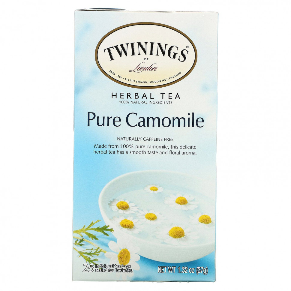 ���� ������ (Iherb) Twinings, �������� ���, ������ �������, ��� �������, 25 ������ ���������, 37 � (1,32 �����), ������ �� 1320 ���