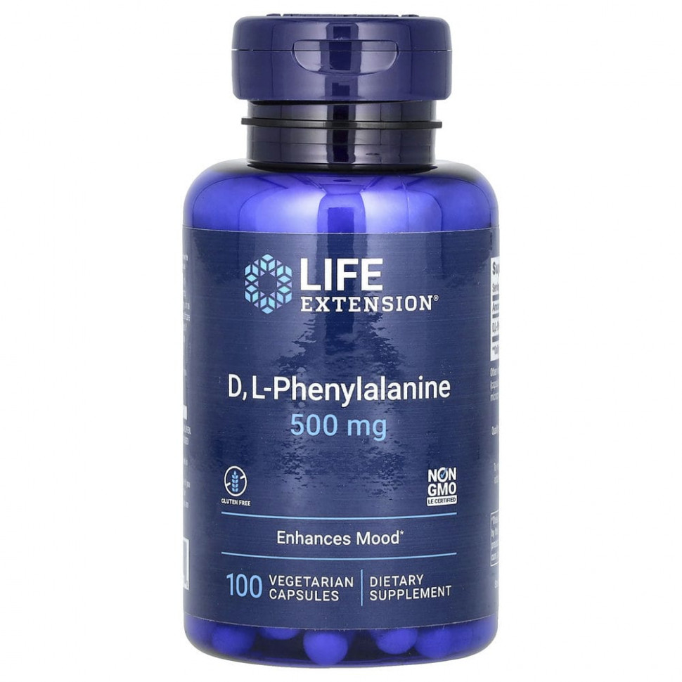 ���� ������ (Iherb) Life Extension, D, L-�����������, 500 ��, 100 �������������� ������, ������ �� 2190 ���