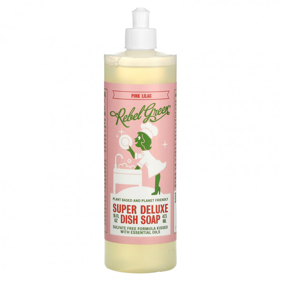   (Iherb) Rebel Green, Super Deluxe Dish Soap, -, 473  (16 . )    -     , -, 