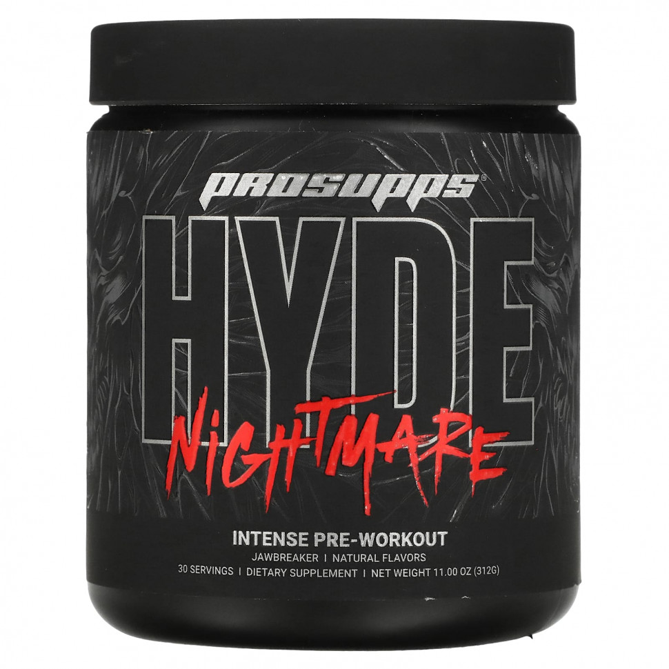   (Iherb) ProSupps, Hyde Nightmare, Intense Pre-Workout, Jawbreaker, 11 oz (312 g)    -     , -, 