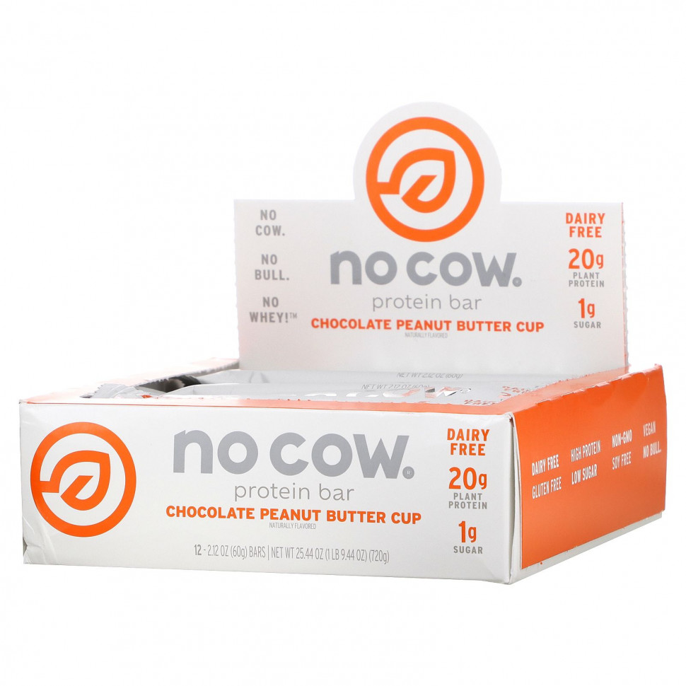   (Iherb) No Cow, Protein Bar,     , 12 , 60  (2,12 )     -     , -, 