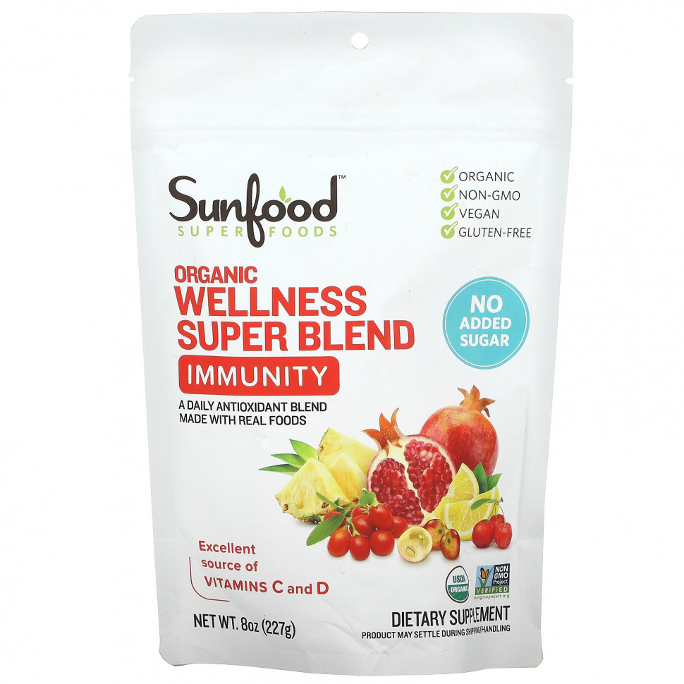   (Iherb) Sunfood, Organic Wellness Super Blend, , 227  (8 )    -     , -, 