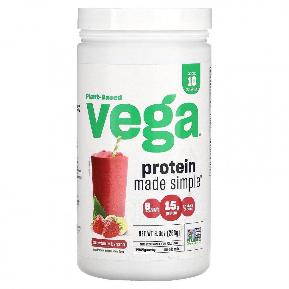 ���� ������ (Iherb) Vega, Plant-Based Protein Made Simple, �������� � �����, 263 � (9,3 �����), ������ �� 3580 ���