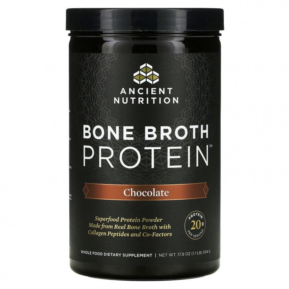 ���� ������ (Iherb) Dr. Axe / Ancient Nutrition, Bone Broth Protein, �������, 1,1 ����� (17,8 �����), ������ �� 8090 ���