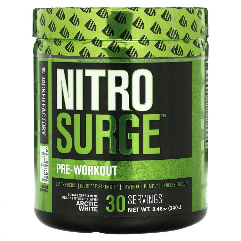 ���� ������ (Iherb) Jacked Factory, Nitro Surge, ����� �����������, ����������� �����, 240 � (8,46 �����), ������ �� 5000 ���