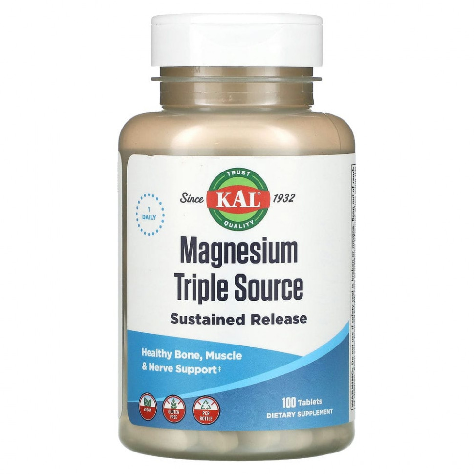   (Iherb) KAL,  Triple Source SR, 500 , 100     -     , -, 