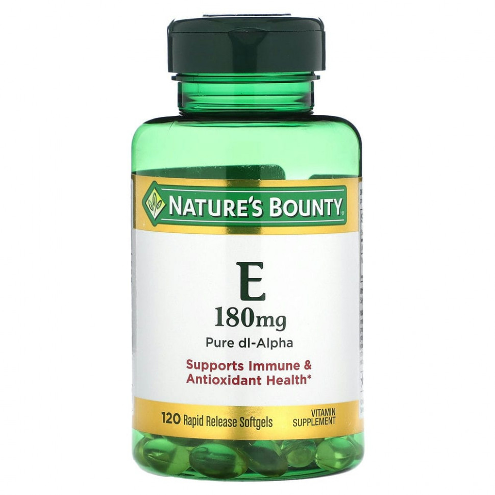   (Iherb) Nature's Bounty,  E, 180 , 120      -     , -, 