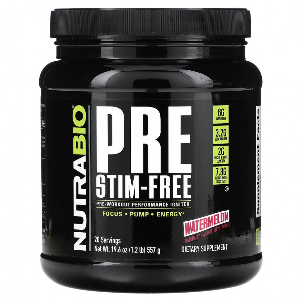 ���� ������ (Iherb) Nutrabio Labs, Pre-Workout Performance Igniter, ��� ������������, � �������, 557 � (1,2 �����), ������ �� 7460 ���
