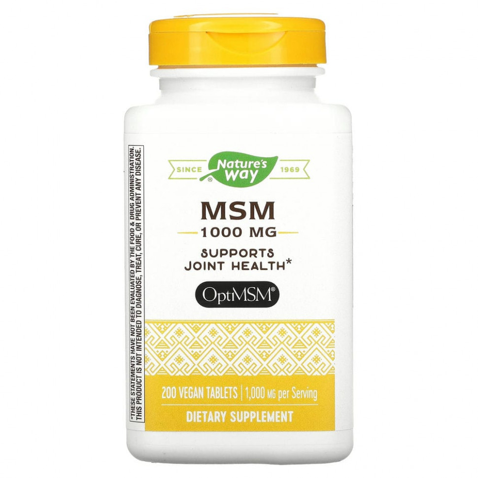 ���� ������ (Iherb) Nature's Way, ���, Pure OptiMSM, 1000 ��, 200 ��������, ������ �� 3830 ���