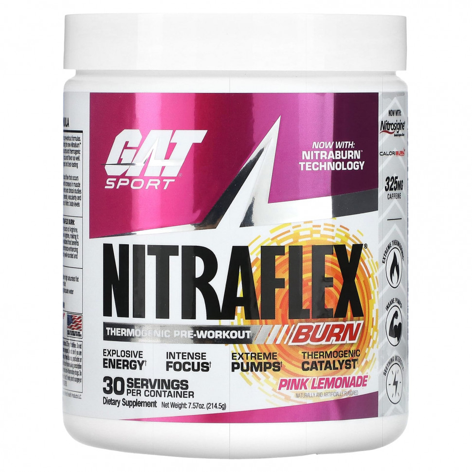   (Iherb) GAT, Sport, NITRAFLEX Burn,  , 214,5  (7,57 )    -     , -, 