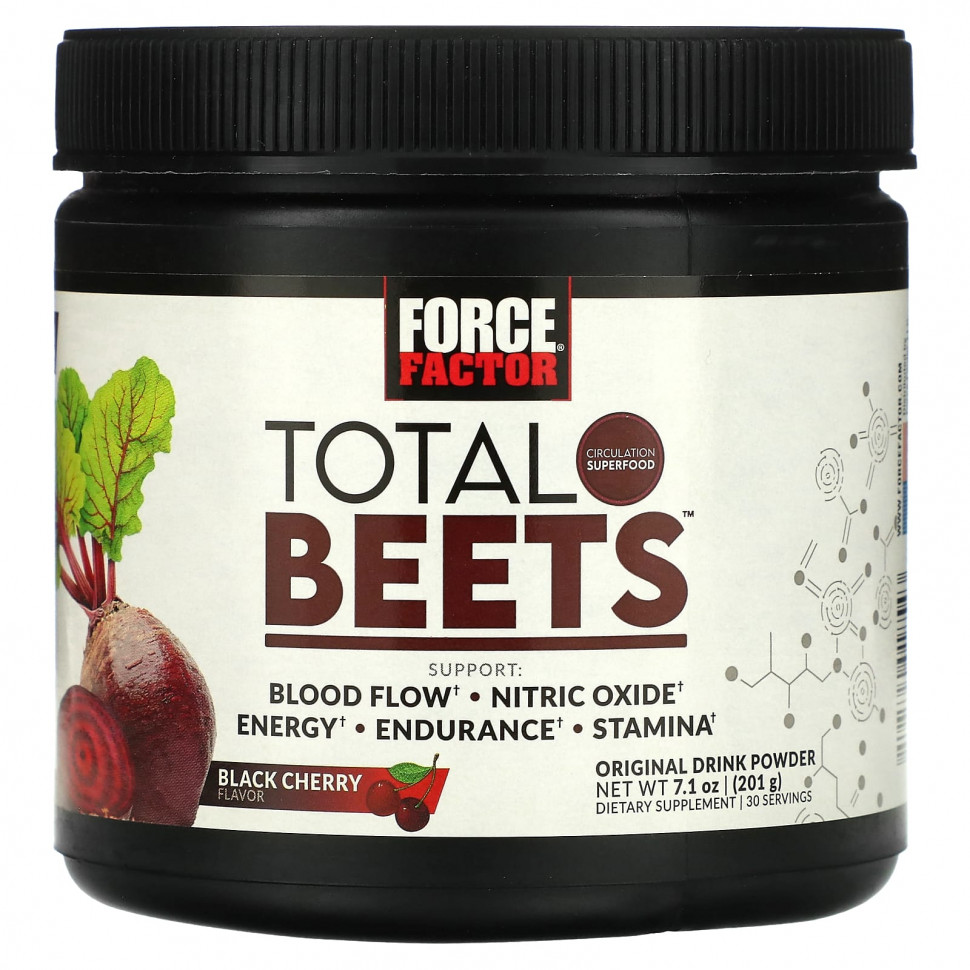 ���� ������ (Iherb) Force Factor, Total Beets, ������������ ������� � �������, ������ �����, 201 � (7,1 �����), ������ �� 3750 ���
