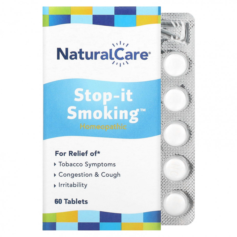 ���� ������ (Iherb) NaturalCare, Stop-it Smoking, �������� ��� ������������, ��� ��������, 60 ��������, ������ �� 1580 ���