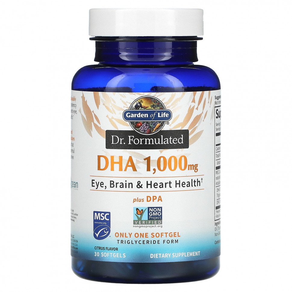 ���� ������ (Iherb) Garden of Life, Dr. Formulated, ��� � ���, � ���������� ������, 1000 ��, 30 ������, ������ �� 4850 ���